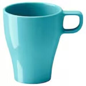 IKEA Färgrik Turquoise Stoneware Mugs Set of 4 Modern & Sleek